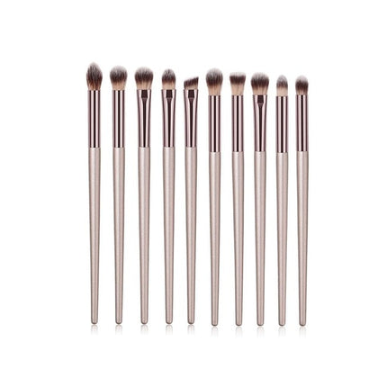 Champagne makeup brushes