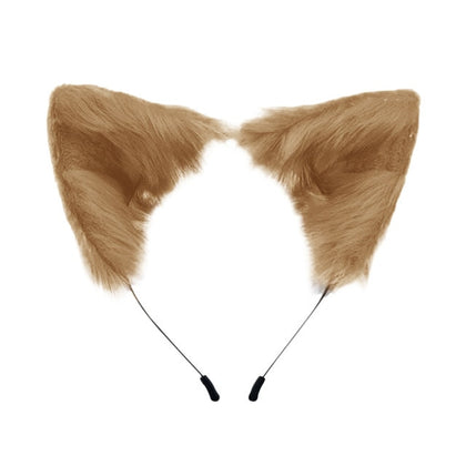 Plush Pink Cat Ears Headband